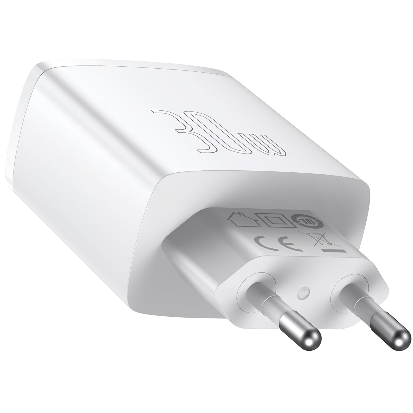 Punjač Baseus Compact, 30W, 1 x USB-C - 2 x USB-A, Bijeli CCXJ-E02