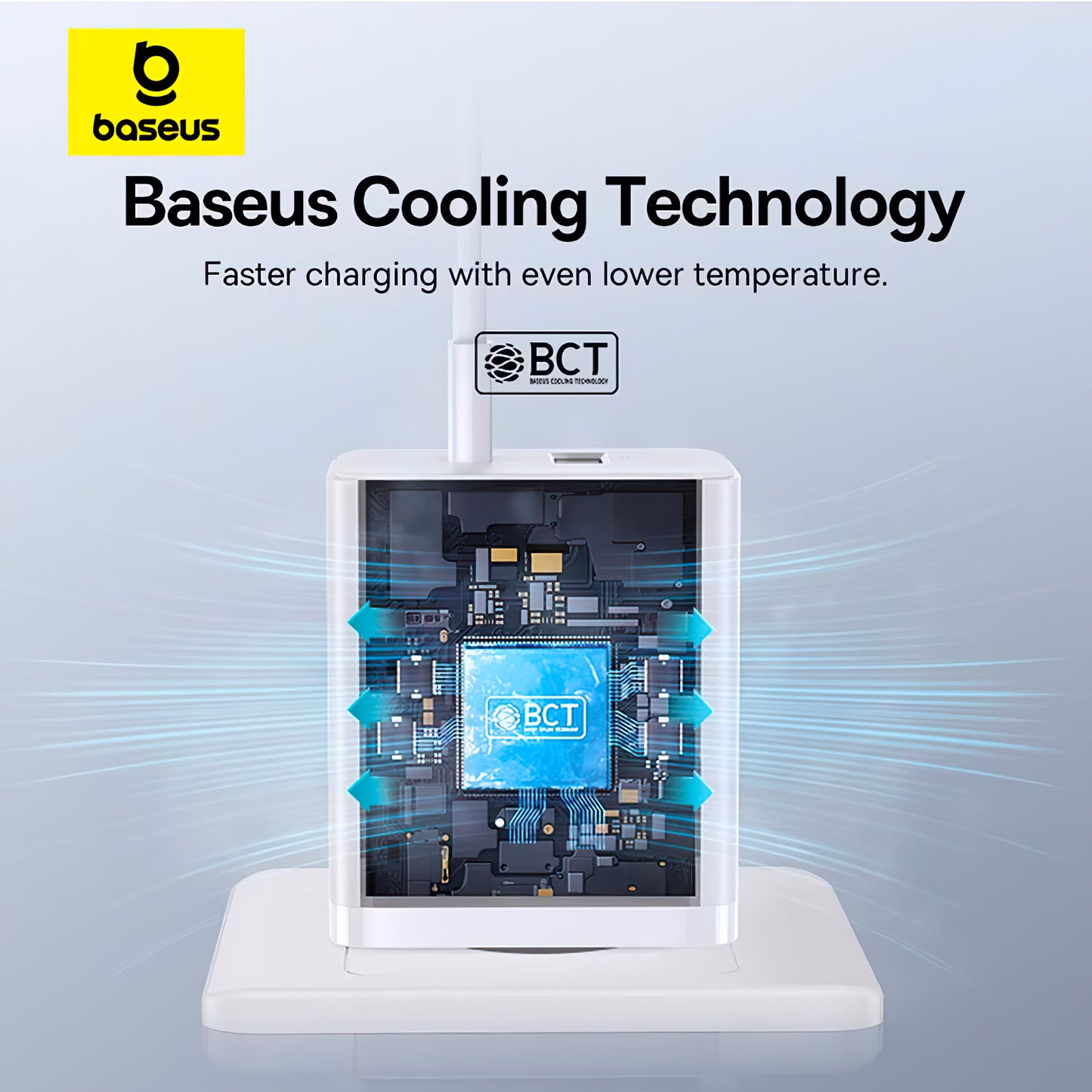 Punjač Baseus Cube, 30W, 2.4A, 1 x USB-A - 1 x USB-C, Bijeli P10111404213-00