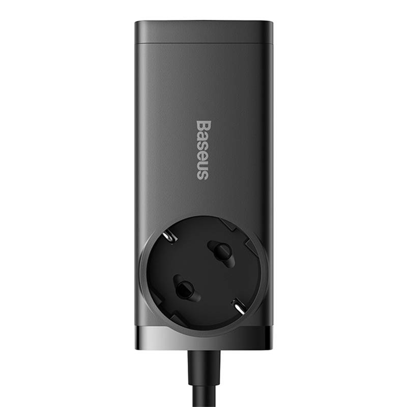Produžni kabel Baseus GaN3 Pro, 1 x Schuko - 2 x USB-A - 2 x USB-C, Crni PSZM000901