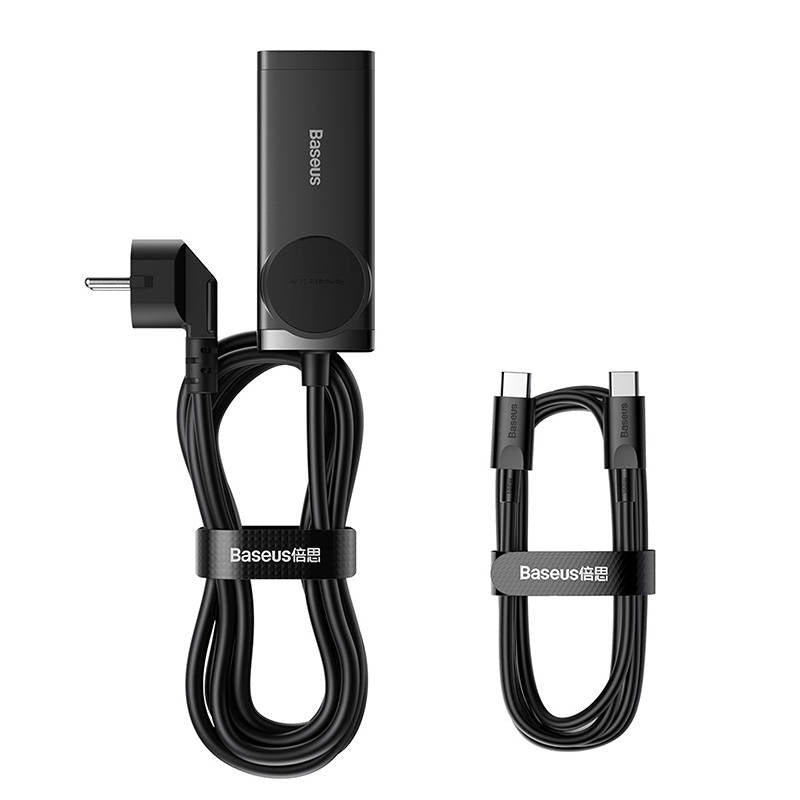 Produžni kabel Baseus GaN3 Pro, 1 x Schuko - 2 x USB-A - 2 x USB-C, Crni PSZM000401