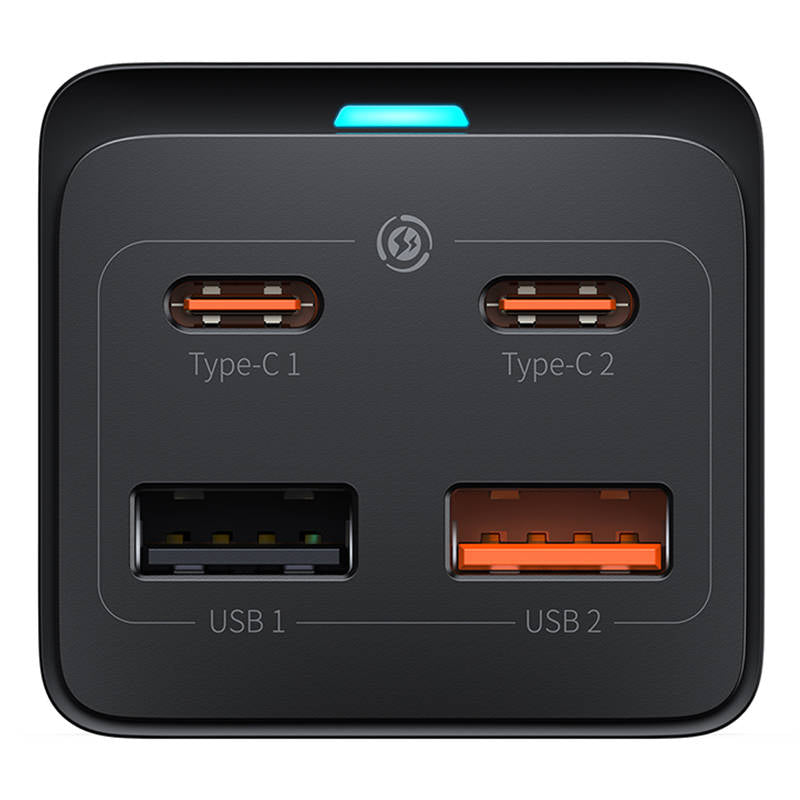 Produžni kabel Baseus GaN3 Pro, 1 x Schuko - 2 x USB-A - 2 x USB-C, Crni PSZM000901