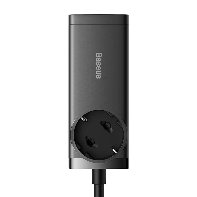 Produžni kabel Baseus GaN3 Pro, 1 x Schuko - 2 x USB-A - 2 x USB-C, Crni PSZM000401