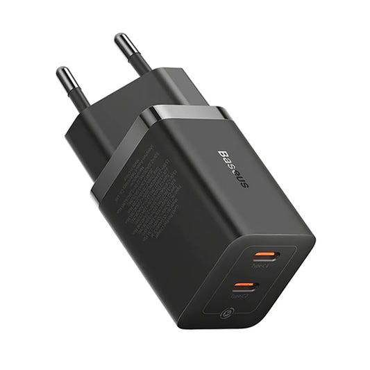 Punjač za mrežu Baseus GaN5 Pro, 40W, 3A, 2 x USB-C, Crni CCGP180101