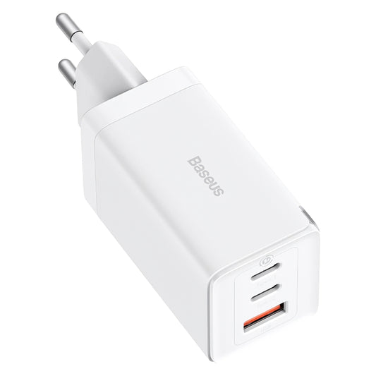 Punjač Baseus GaN5 Pro, 65W, 3.25A, 1 x USB-A - 2 x USB-C, Bijeli CCGP120202