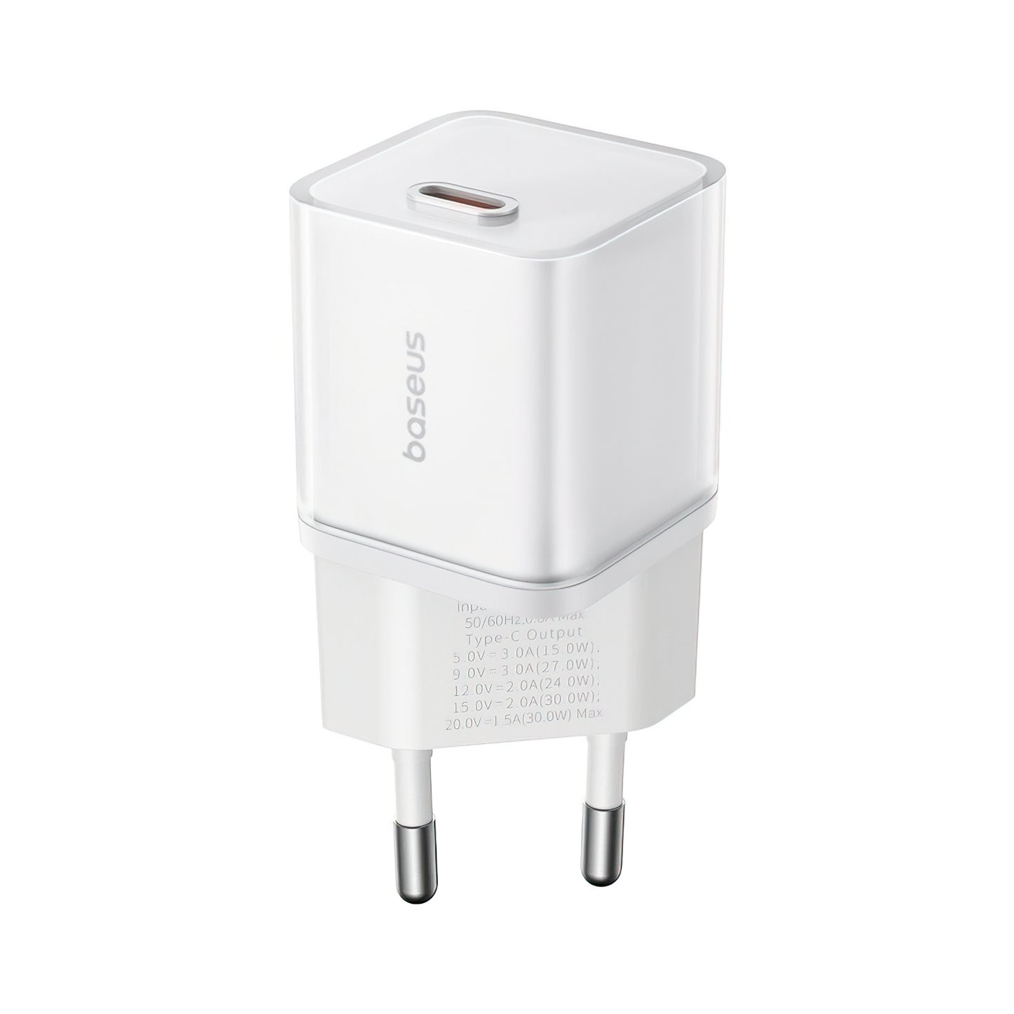 Punjač mreže Baseus GaN5S, 30W, 3A, 1 x USB-C, Bijeli P10162504213-00