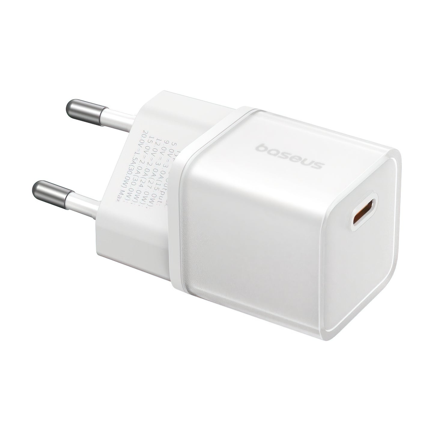 Punjač mreže Baseus GaN5S, 30W, 3A, 1 x USB-C, Bijeli P10162504213-00