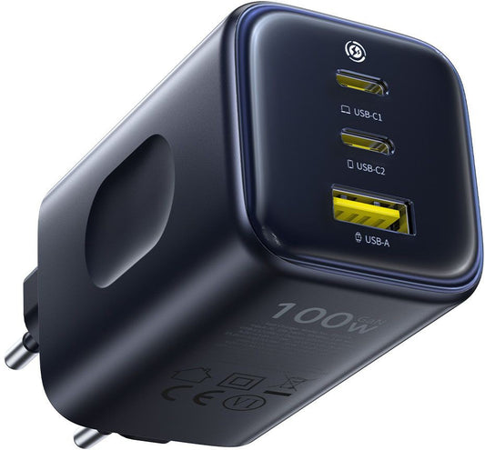 Punjač za mrežu Baseus PicoGo AE11, 100W, 1 x USB-A - 2 x USB-C, Crni E0121400