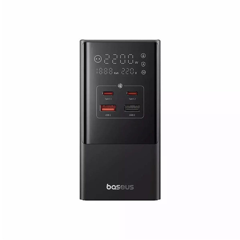 Produžni kabel Baseus PowerCombo, 3 x Schuko - 2 x USB-A - 2 x USB-C, Crni E00023606113-00
