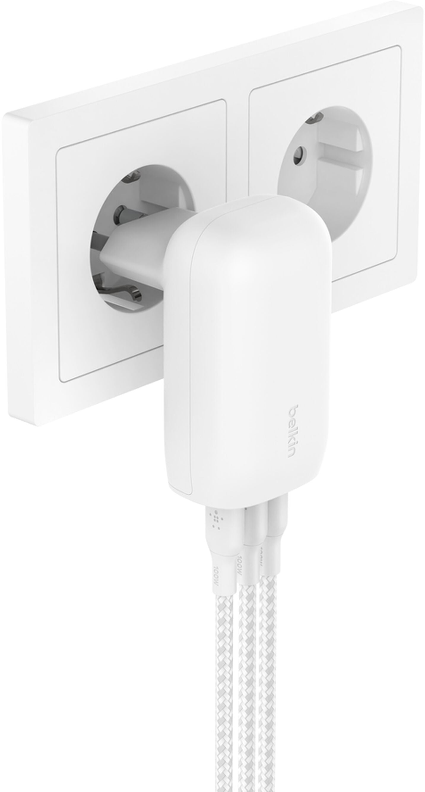 Punjač Mreže Belkin BoostCharge, 67W, 3A, 3 x USB-C, Bijela WCC002vfWH