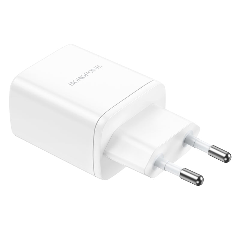 Punjač za mrežu Borofone BN9, 35W, 3A, 2 x USB-C, Bijeli