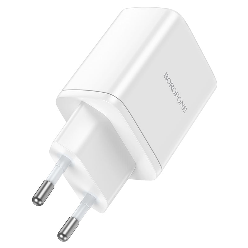 Punjač za mrežu Borofone BN9, 35W, 3A, 2 x USB-C, Bijeli