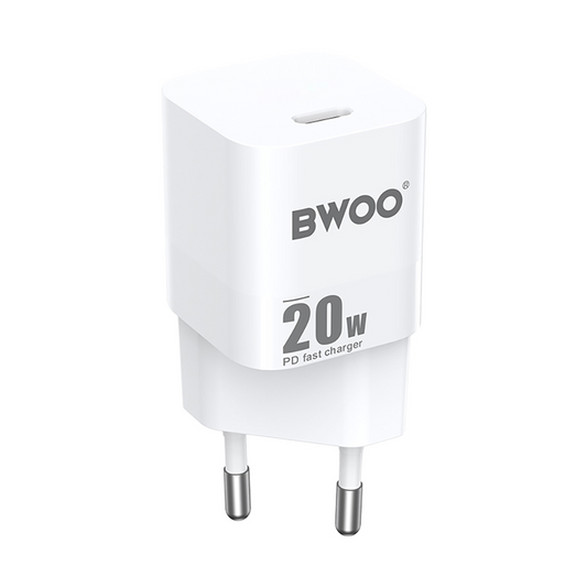 Punjač za mrežu BWOO CDA155, 20W, 3A, 1 x USB-C, Bijela