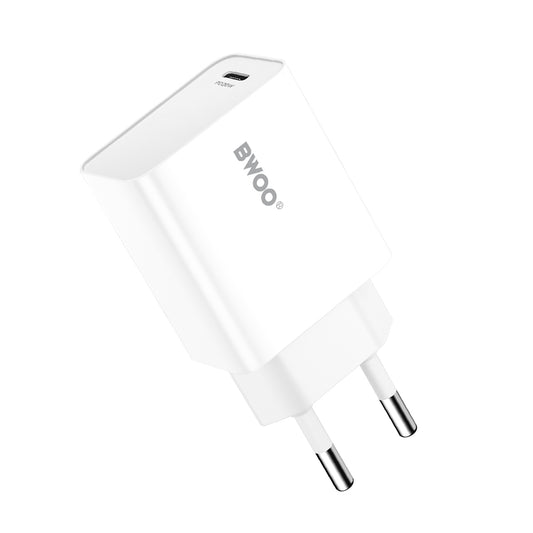 Mrežni punjač BWOO CDA226, 20W, 3A, 1 x USB-C, Bijeli