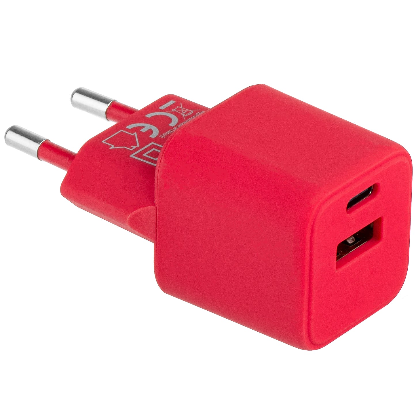 Mrežni punjač Colorum CLS30-AC-02, 30W, 3A, 1 x USB-A - 1 x USB-C, Magenta