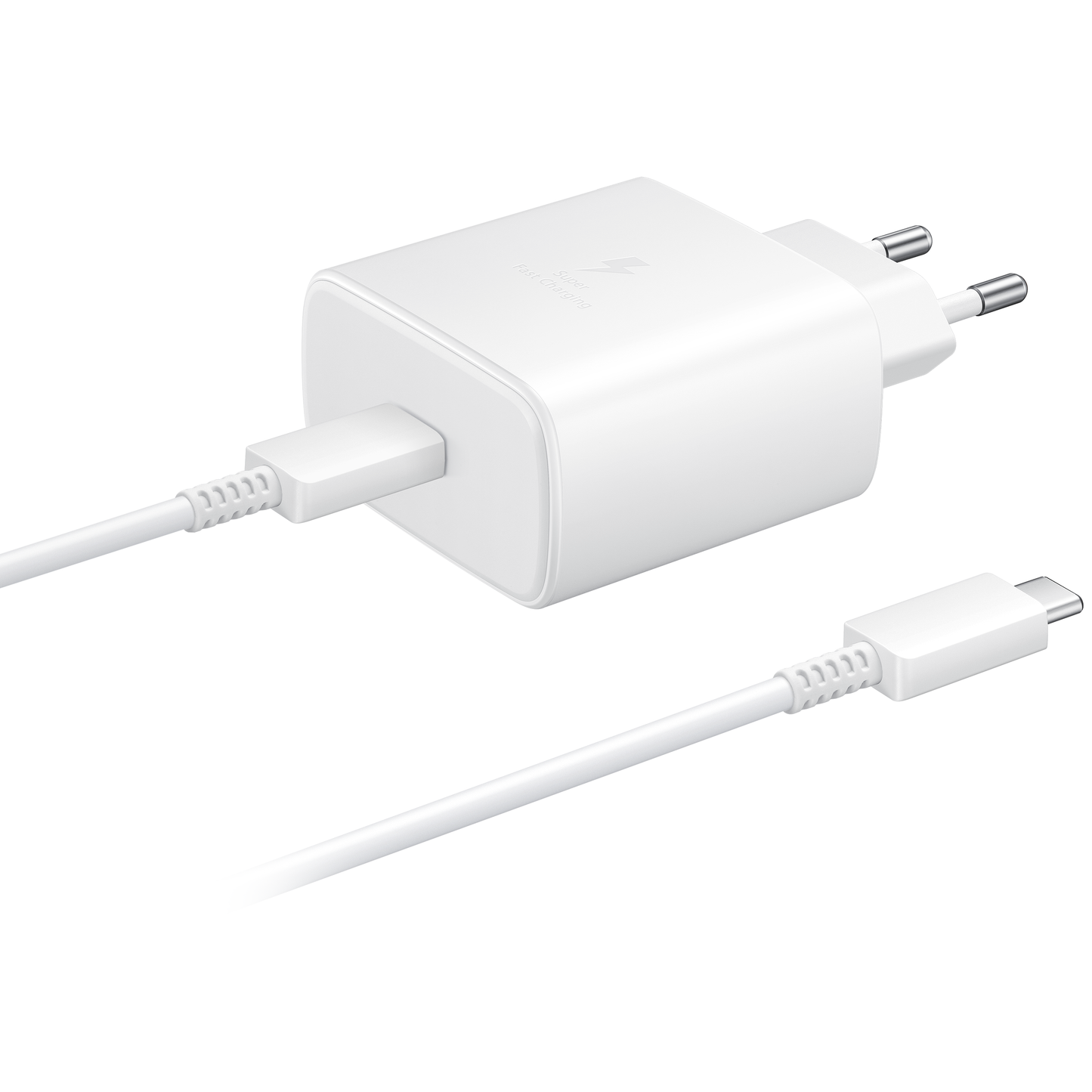 Punjač za mrežu s USB-C kabelom Samsung EP-TA845 + EP-DA705BWE, 45W, 4.05A, 1 x USB-C, Bijeli GP-TOU021RFBWW