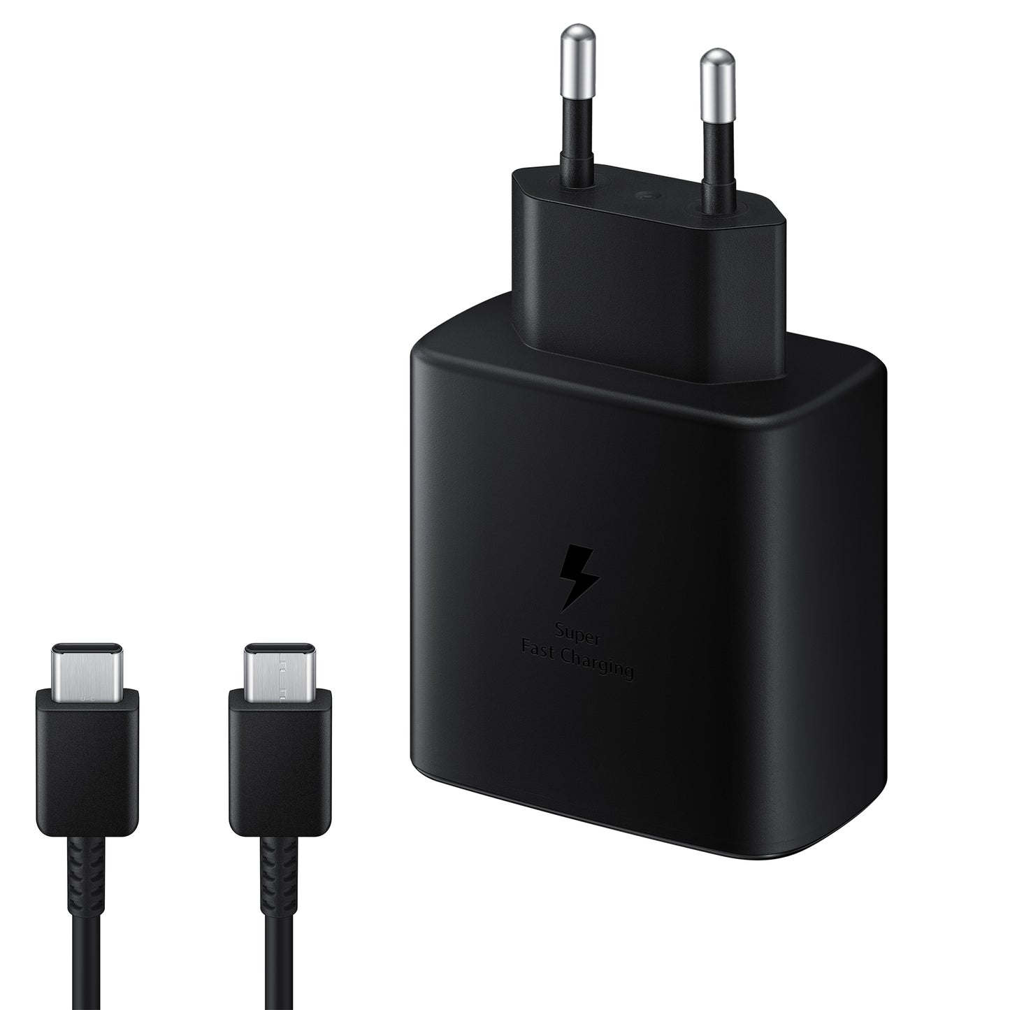 Punjač za mrežu s USB-C kabelom Samsung EP-TA845 + DA705BBE, 45W, 4.05A, 1 x USB-C, crni