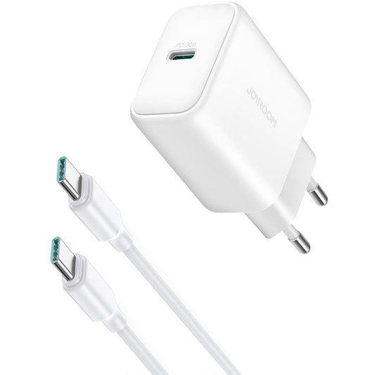 Punjač za mrežu s USB-C kabelom Joyroom JR-TCF24, 30W, 3A, 1 x USB-C, Bijeli