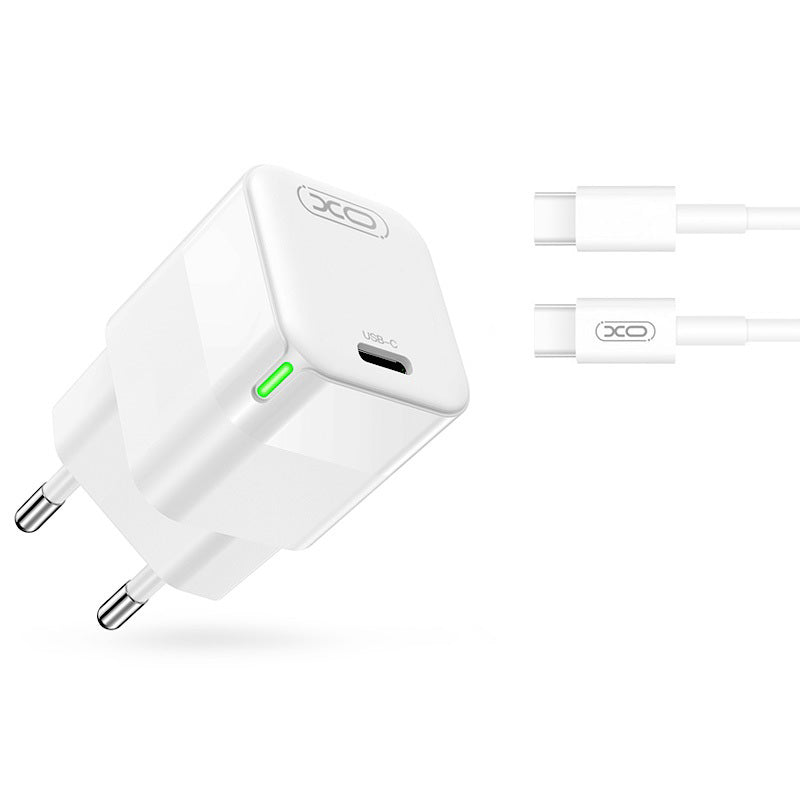 Mrežni punjač s USB-C kabelom XO Design CE06, 30W, 3A, 1 x USB-C, Bijeli