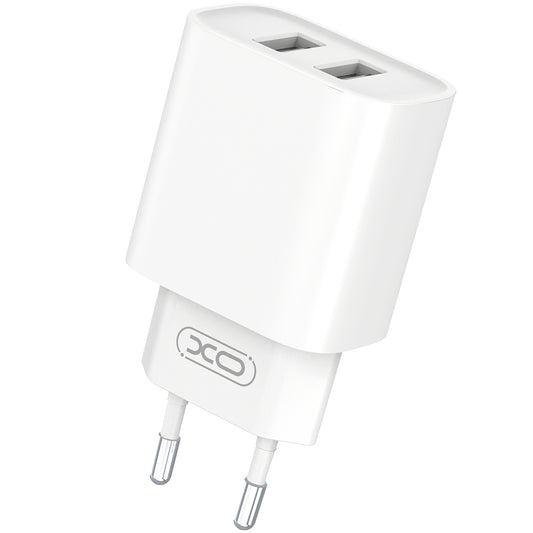 Mrežni punjač s USB-C kabelom XO Design BPCE02C, 10.5W, 2.1A, 2 x USB-A, Bijeli