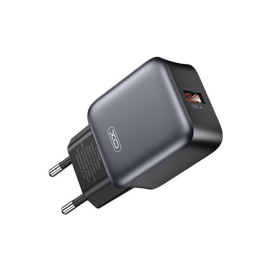 Punjač za mrežu s USB-C kabelom XO Design L152, 18W, 3A, 1 x USB-A, Crni