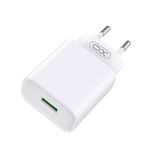 Mrežni punjač s USB-C kabelom XO Design CE02D, 18W, 3A, 1 x USB-A, Bijeli