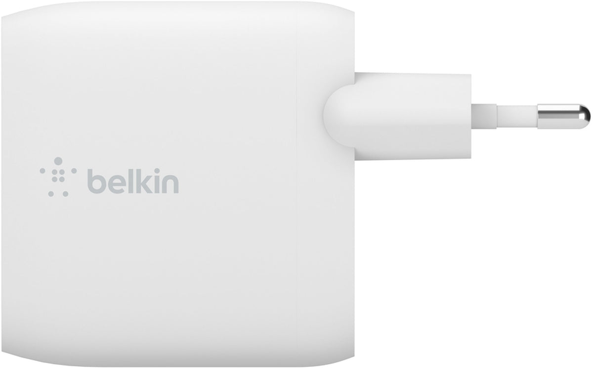 Mrežni punjač s USB-C kabelom Belkin BoostCharge Dual, 24W, 2.4A, 2 x USB-A, Bijeli WCE001vf1MWH