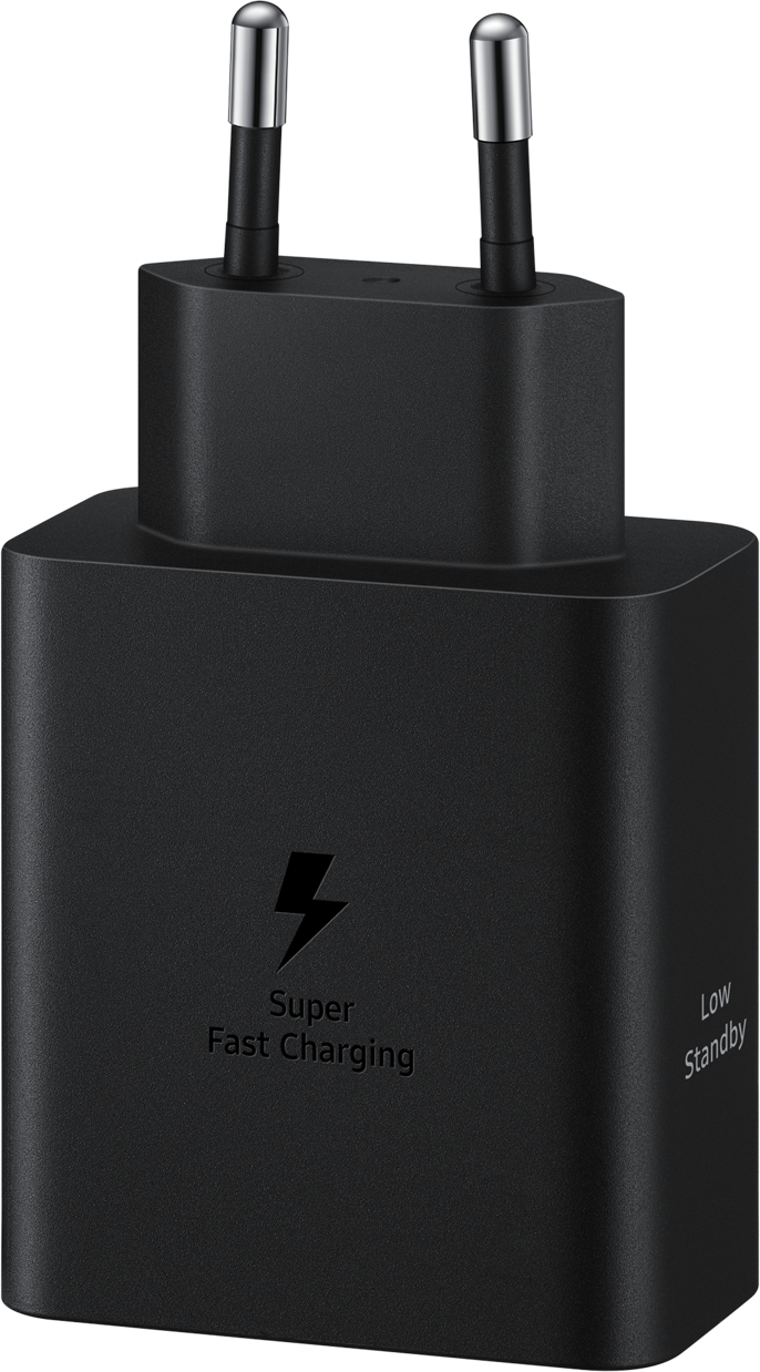 Punjač za mrežu s USB-C kabelom Samsung, 50W, 3A, 2 x USB-C, crni EP-T5020XBEGEU
