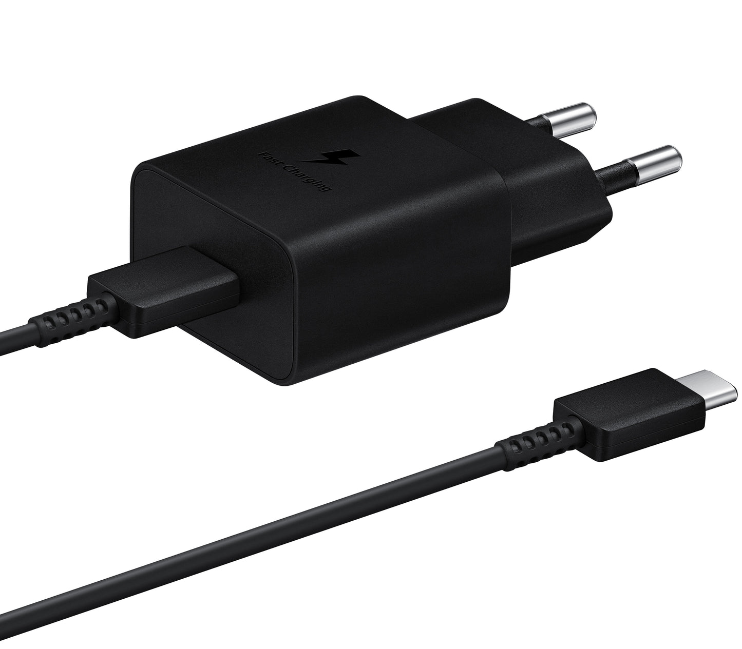 Punjač za mrežu s USB-C kabelom Samsung, 15W, 2A, 1 x USB-C, crni EP-T1510XBEGEU