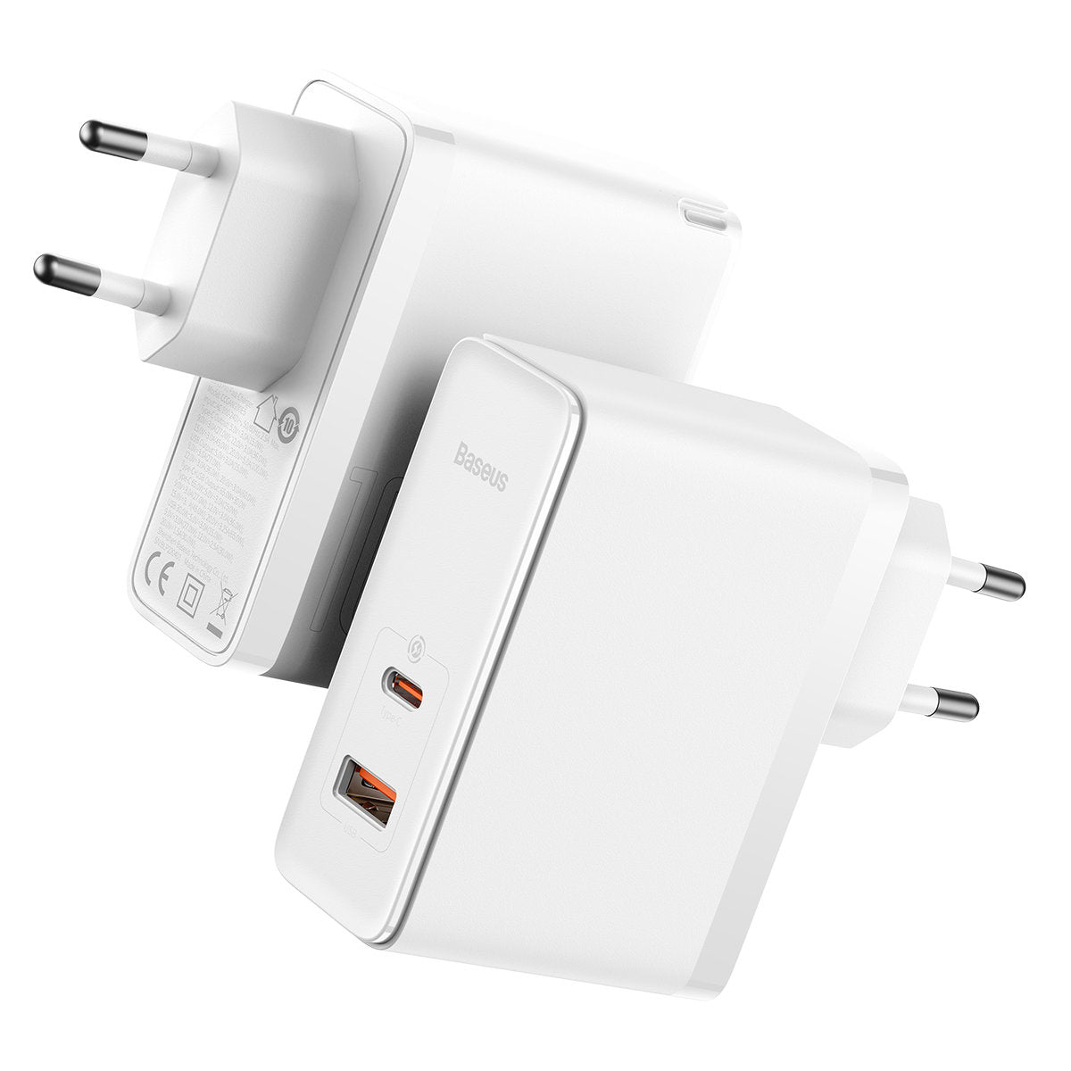 Mrežni punjač s USB-C kabelom Baseus GaN5 Pro, 100W, 3A, 1 x USB-A - 1 x USB-C, Bijeli CCGP090202