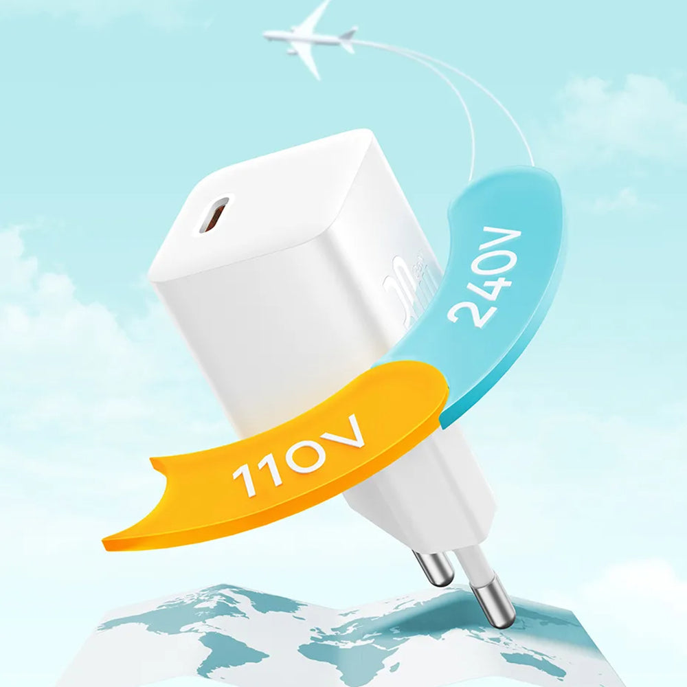 Mrežni punjač s USB-C kabelom Baseus GaN5S, 30W, 3A, 1 x USB-C, bijeli P10110902213-00