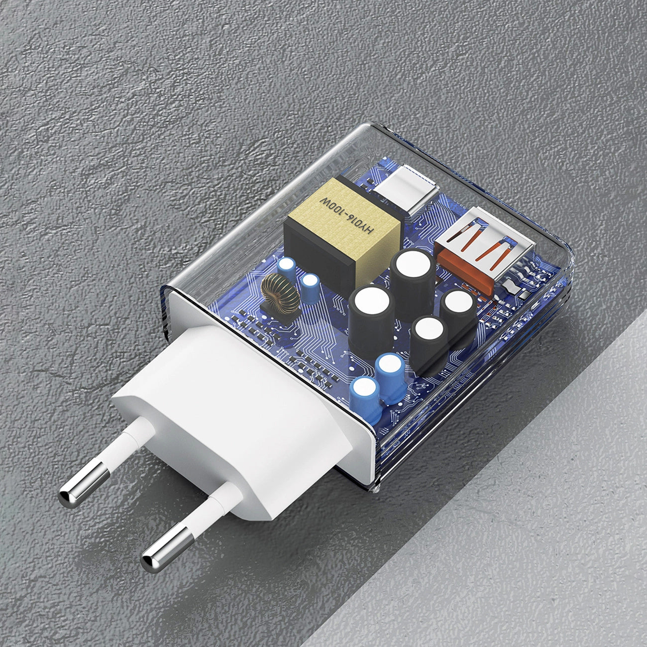 Mrežni punjač s Lightning kabelom Dudao A30EUL, 30W, 3A, 1 x USB-A - 1 x USB-C, Bijeli