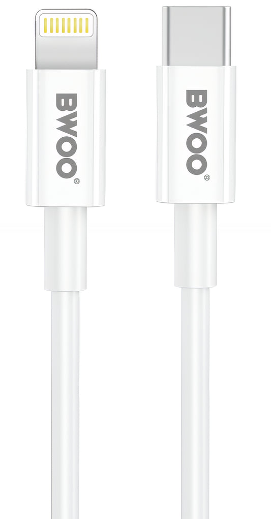 Mrežni punjač s Lightning kabelom BWOO CDA159, 20W, 3A, 1 x USB-C, Bijeli