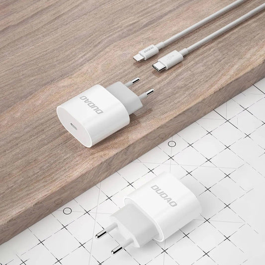 Punjač mreže s USB-C kabelom Dudao A14EUC, 20W, 3A, 1 x USB-C, Crni