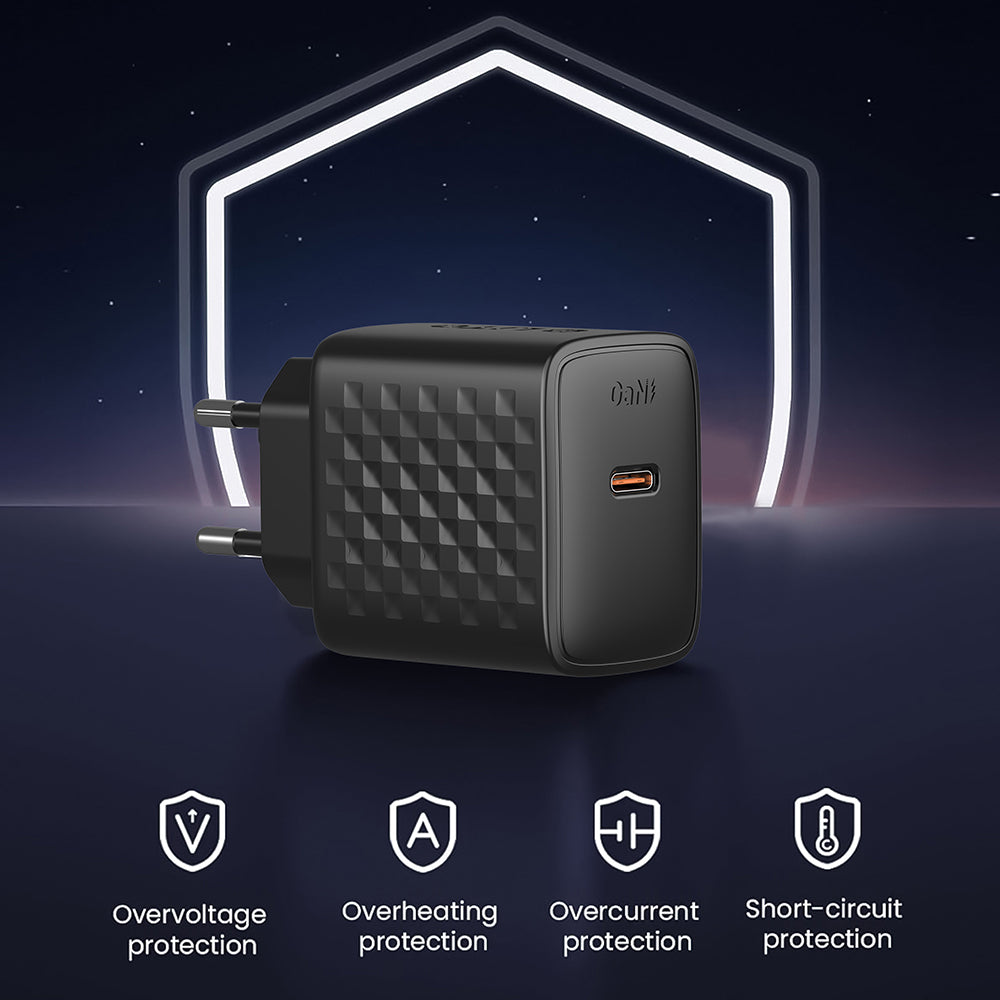 Punjač mreže s Lightning kabelom Lito LC13L, 20W, 3A, 1 x USB-C, Crni