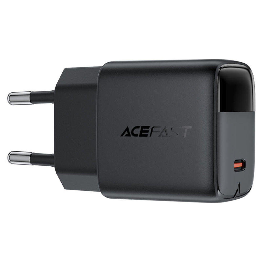 Punjač mreže s USB-C kabelom Acefast A113 Display, 20W, 3A, 1 x USB-C, Crni