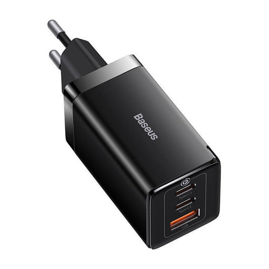 Mrežni punjač s USB-C kabelom Baseus GaN5 Pro, 65W, 3.25A, 1 x USB-A - 2 x USB-C, Crni C0206500