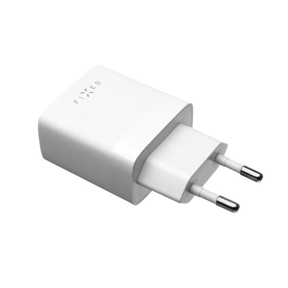 Punjač mreže s USB-C kabelom Fixed, 17W, 3A, 2 x USB-A, Bijeli