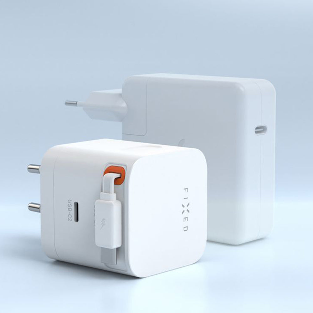 Mrežni punjač s USB-C kabelom Fixed, 65W, 3.25A, 1 x USB-C, Crni