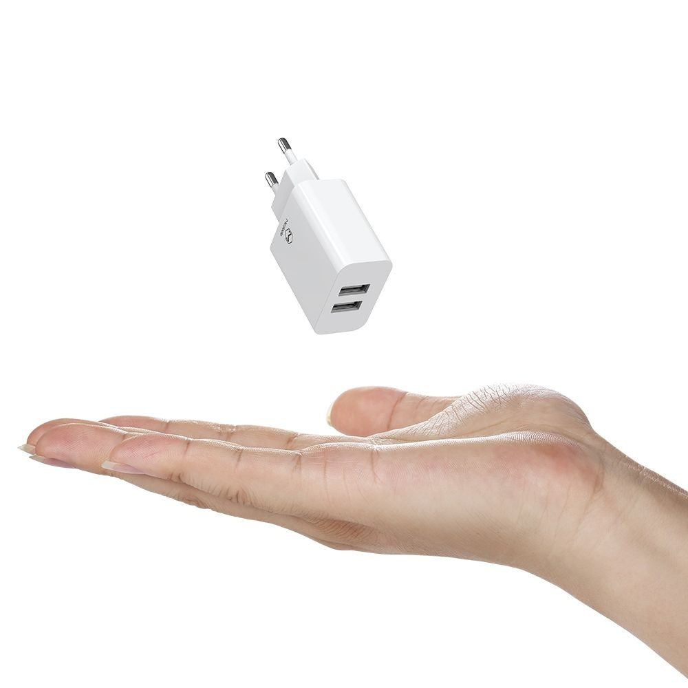 Mrežni punjač s USB-C kabelom McDodo CH-6721 ponuda, 12W, 2.4A, 2 x USB-A, bijeli