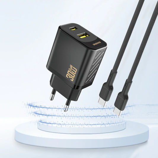 Punjač mreže Dudao A27TEU, 30W, 3A, 1 x USB-A - 1 x USB-C, Crni