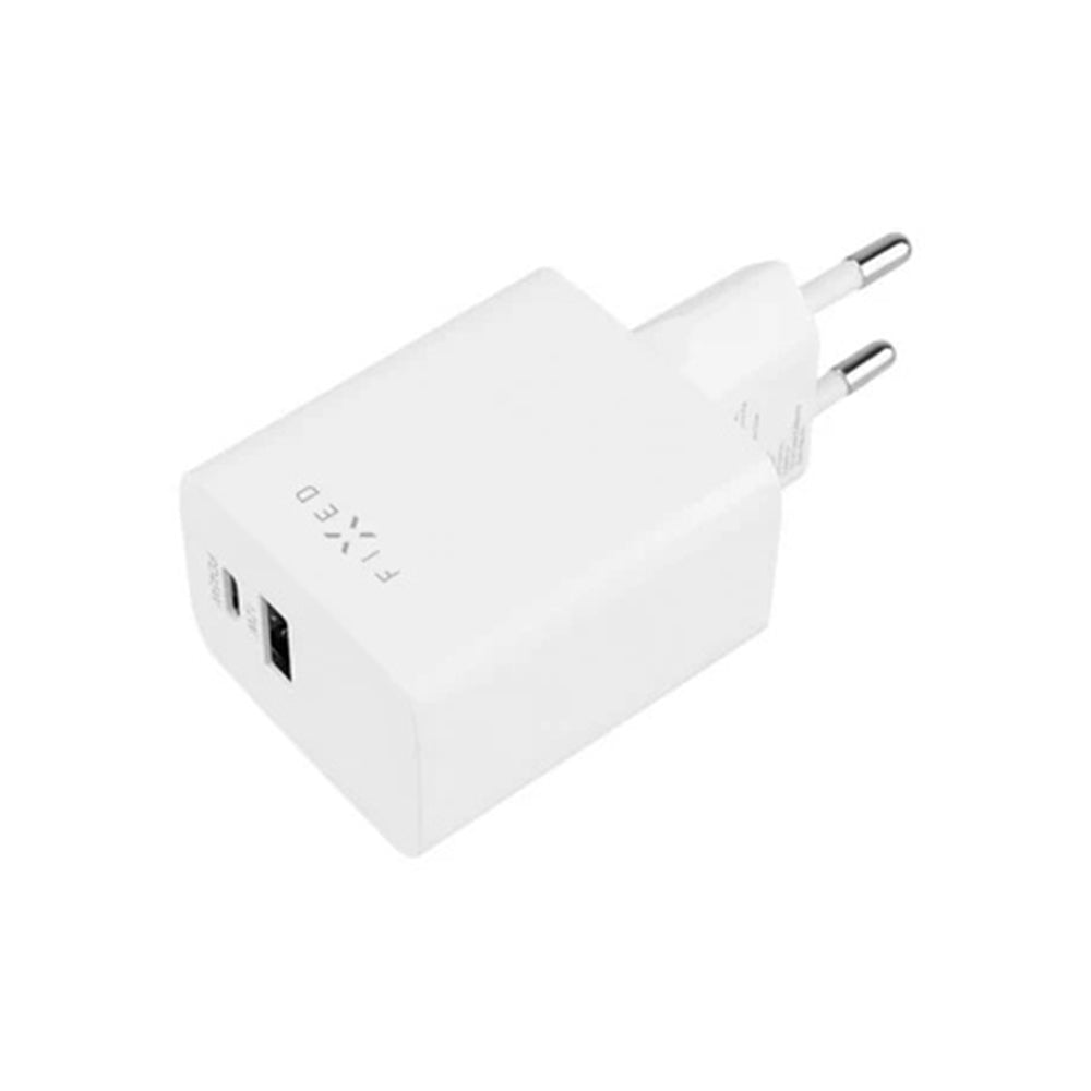Punjač mreže Fixed Mini, 45W, 3A, 1 x USB-A - 1 x USB-C, Bijeli