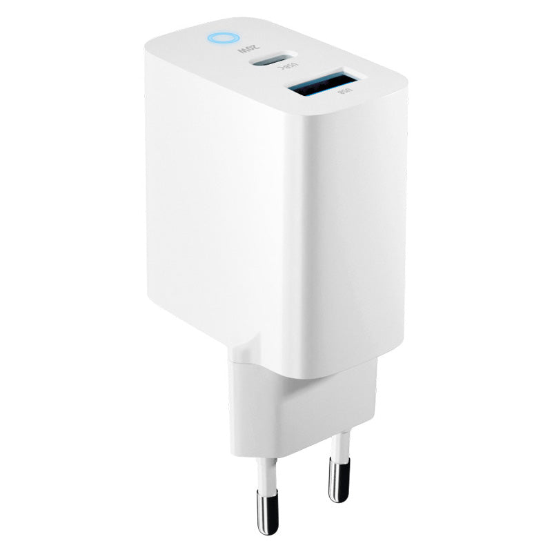 Punjač za mrežu Forever TC-06-20AC, 20W, 3A, 1 x USB-A - 1 x USB-C, Bijeli