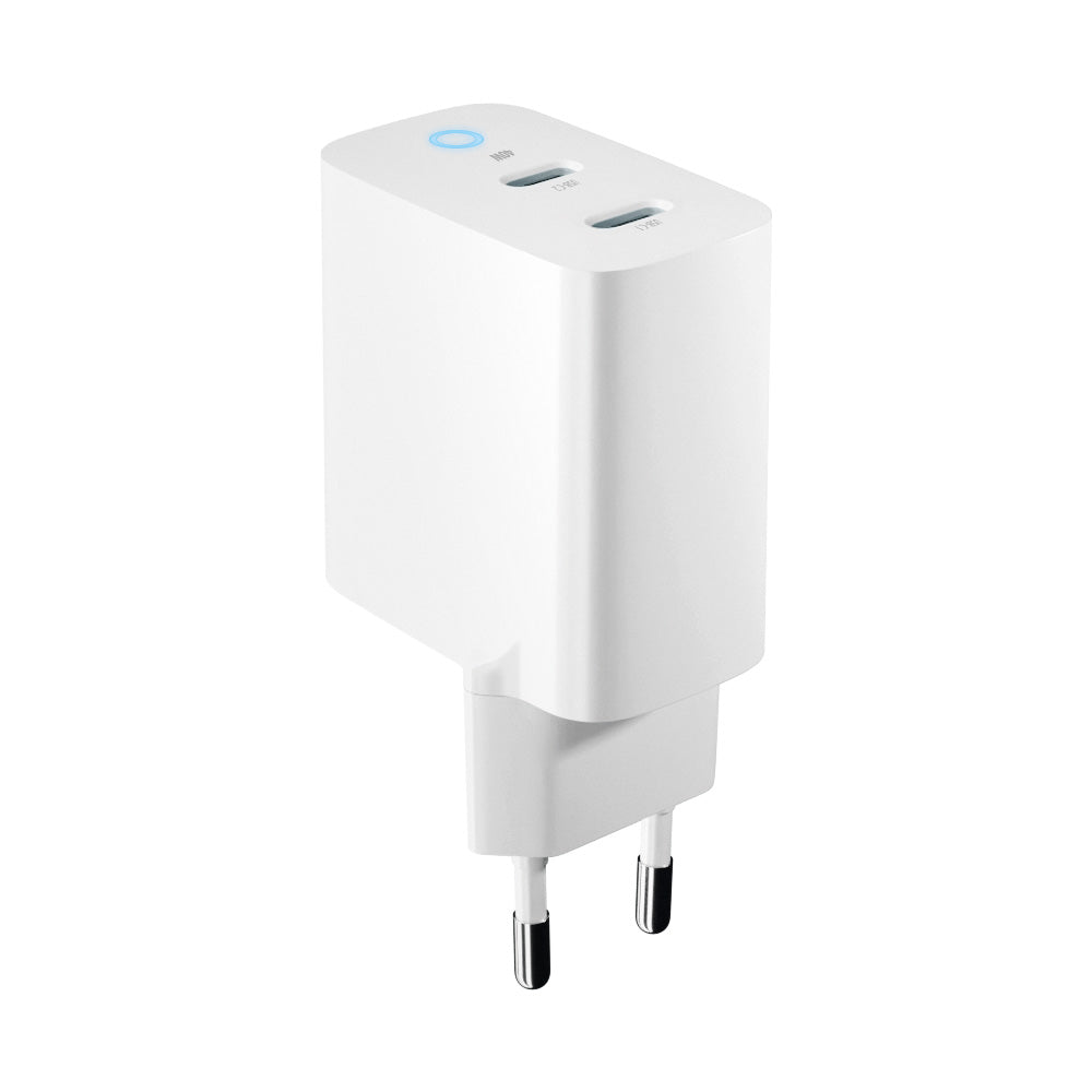 Punjač za mrežu Forever TC-06-40CC, 40W, 3A, 2 x USB-C, Bijeli