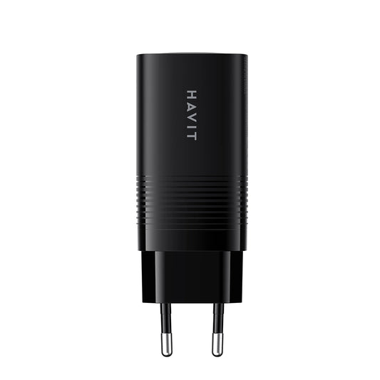 Mrežni punjač HAVIT UC20, 65W, 3A, 1 x USB-A - 2 x USB-C, Crni