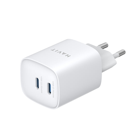 Punjač Mreža HAVIT UC45W, 45W, 3A, 2 x USB-C, Bijeli