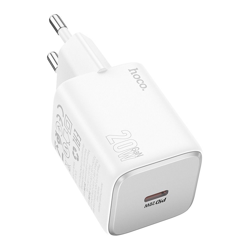 Punjač za mrežu HOCO N40, 20W, 3A, 1 x USB-C, Bijeli