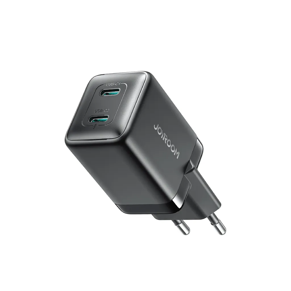 Punjač mreže Joyroom JR-TCG17, 45W, 3A, 2 x USB-C, Crni
