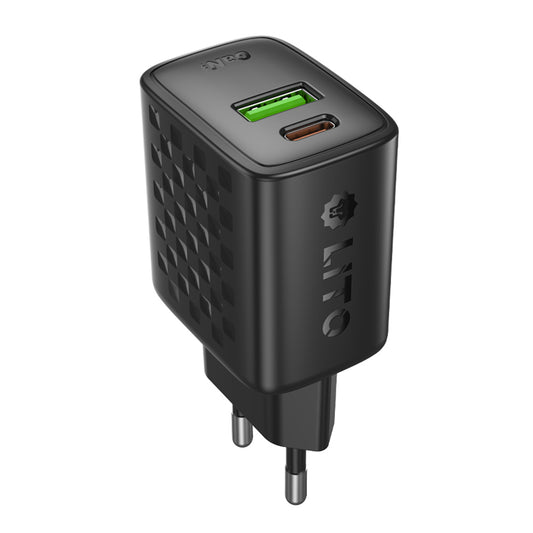 Punjač mreže Lito LC19, 30W, 3A, 1 x USB-A - 1 x USB-C, Crni