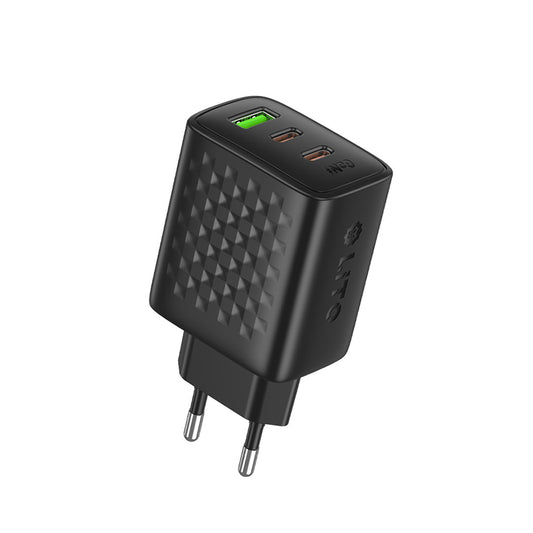 Punjač mreže Lito LC25, 65W, 3.25A, 1 x USB-A - 2 x USB-C, Crni