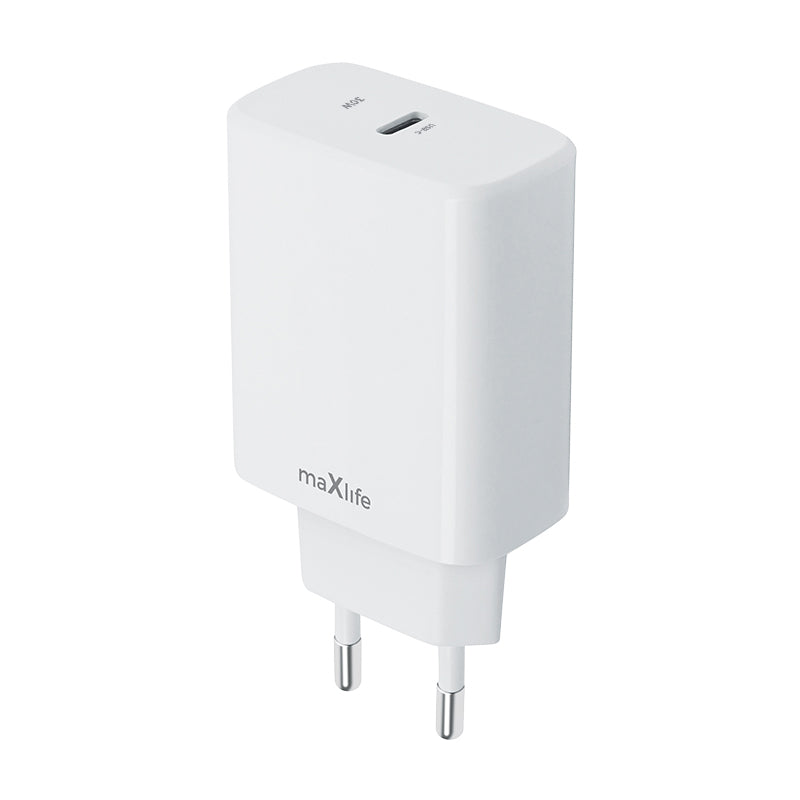 Punjač za mrežu MaXlife MXTC-10-30C, 30W, 3A, 1 x USB-C, Bijeli